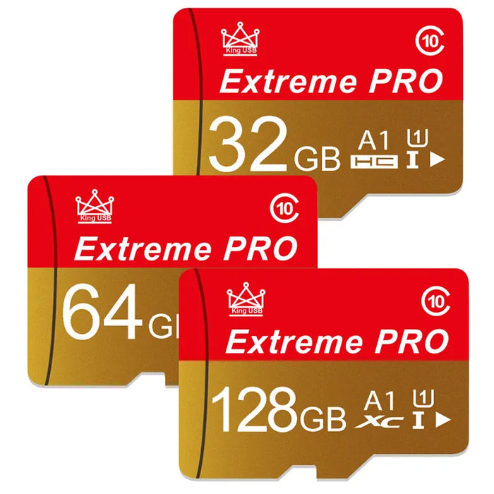 Extreme Pro - Carte Mini SD haute vitesse avec carte TF V10 - Tailles jusqu'à 256 Go - Carte Flash idéale pour téléphone, appareil photo, drone