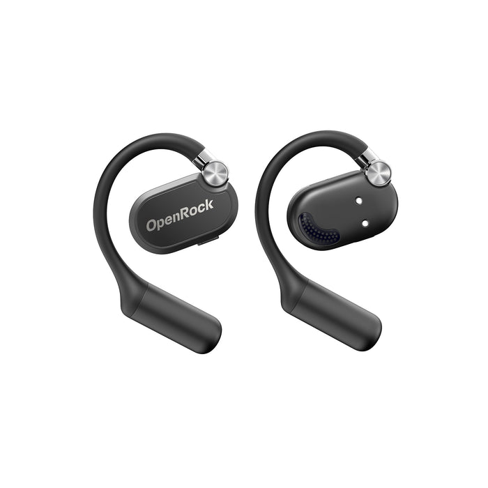 OneOdio OpenRock X - Open Ear True Wireless Headphones Sports Earbuds, Bluetooth 5.3, Ισχυρά μπάσα, 4-Mic ENC, αναβαθμισμένα ρυθμιζόμενα ακουστικά πυριτίου, 48 ώρες αναπαραγωγής, ανθεκτικό στον ιδρώτα, έξυπνη εφαρμογή, συμβατό με iPhone και Android