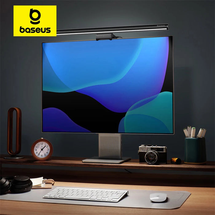 Baseus Screen Light Stolní Lampa - Zavěšení na Počítačový Displej, Napájení z USB, Světlo pro Notebook, Světlo pro LCD Monitor, Lampa na Stůl a Čtení - Ideální pro Práci, Studování a Čtení
