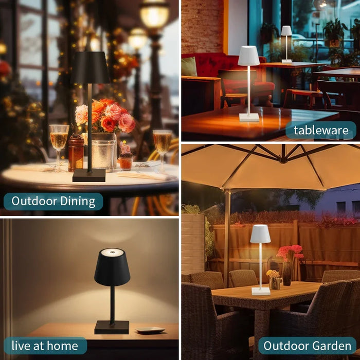 LED Stalo Lempa - Usb Įkraunama, Atspari Vandeniui, Belaidė Jutiklinė Lempa Barui, Restoranui, Viešbučio Miegamajam - Ideali Stalo Atmosferos Apšvietimo Sprendimas Viešbučių Pramonei